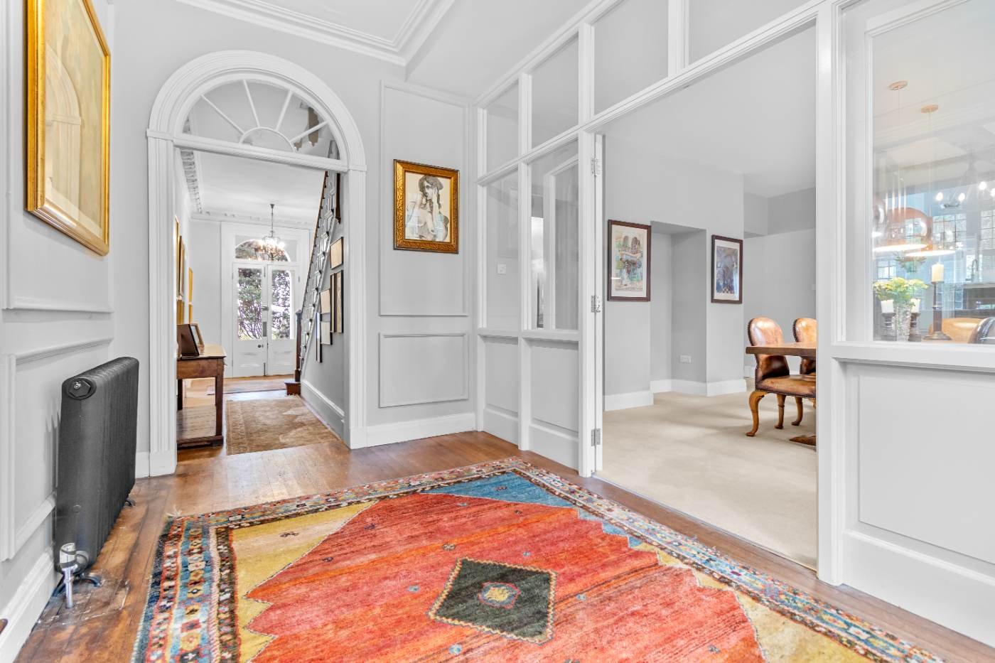 Bowdon Old Hall panelled entrance hall