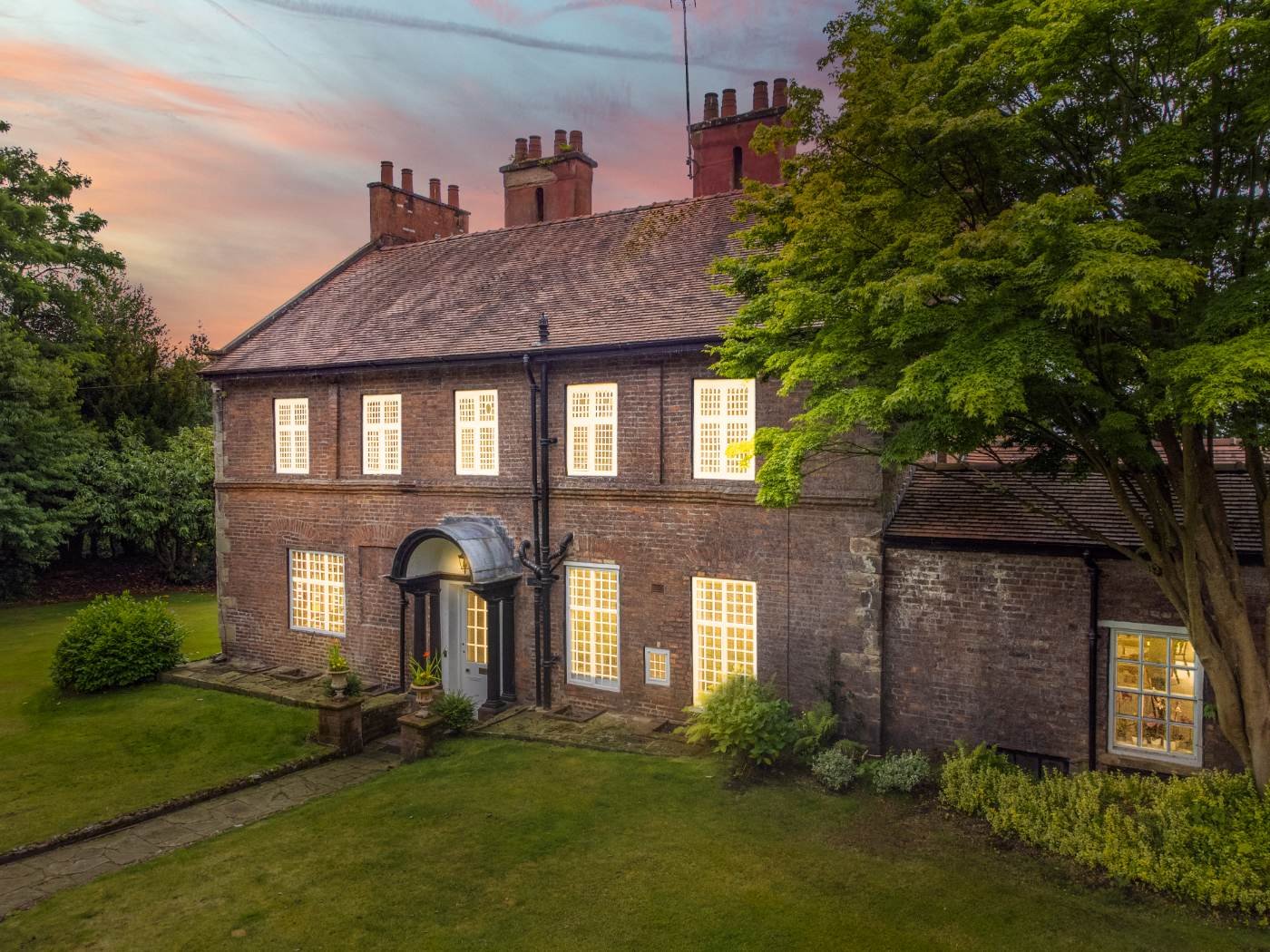 Bowdon Old Hall, twilight elevation